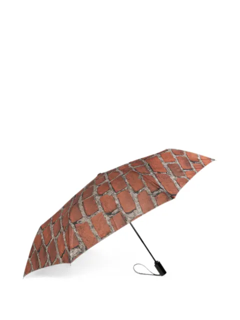 Moschino brick-print folding umbrella