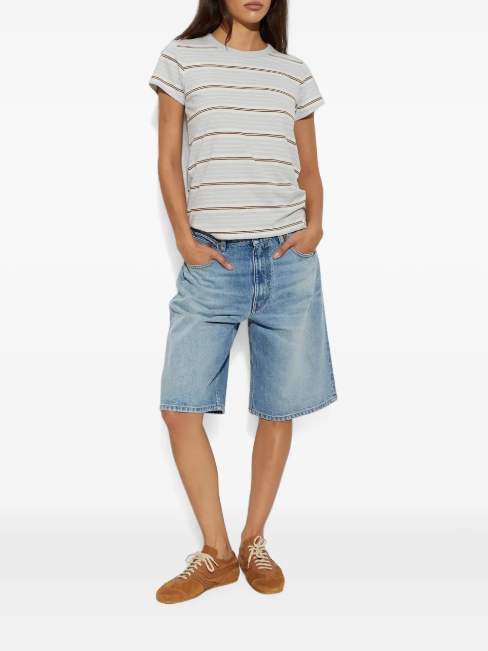 rag & bone Gestreept T-shirt Wit