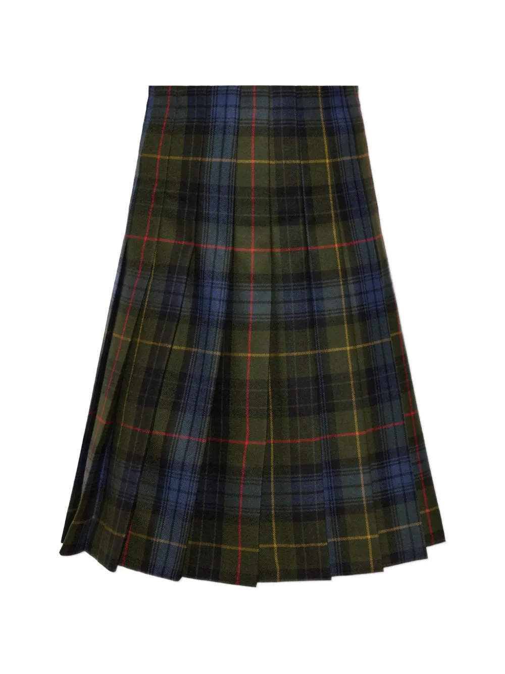 ETRO check-pattern pleated skirt - Verde