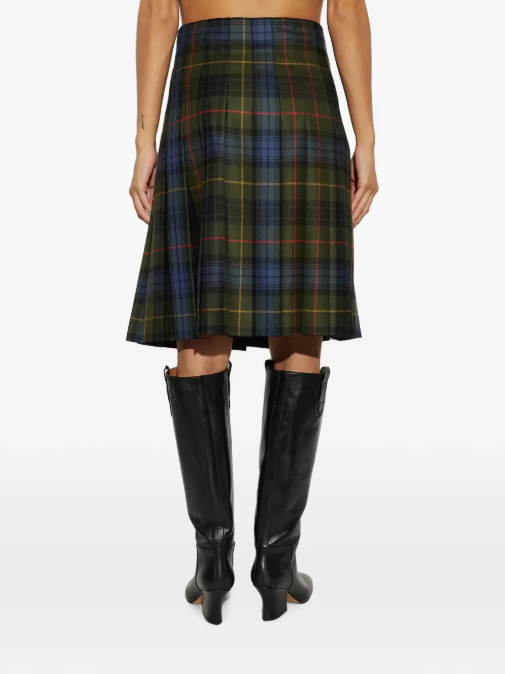 ETRO Geruite plooirok Groen