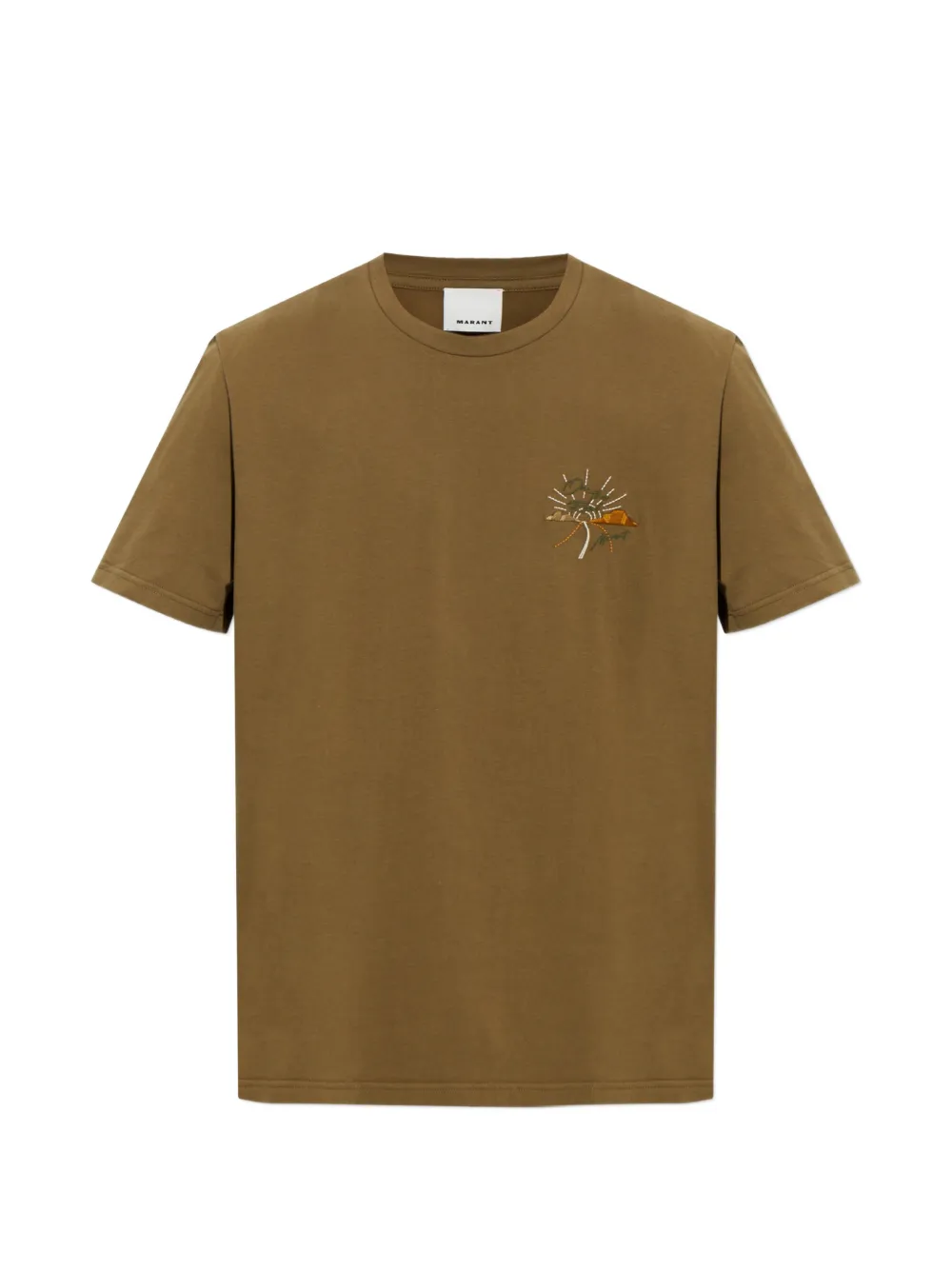 MARANT Honore embroidered T-shirt - Braun