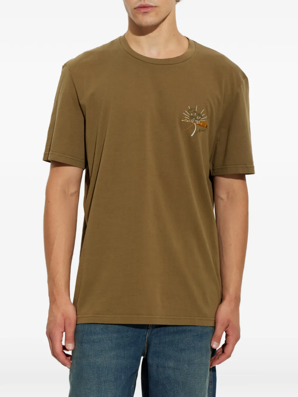 MARANT Honore T-shirt met borduurwerk Bruin