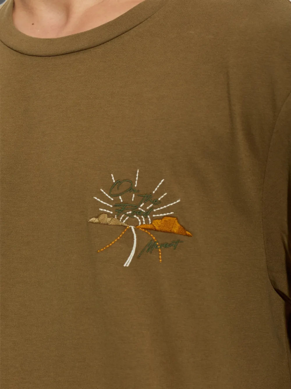 MARANT Honore T-shirt met borduurwerk Bruin