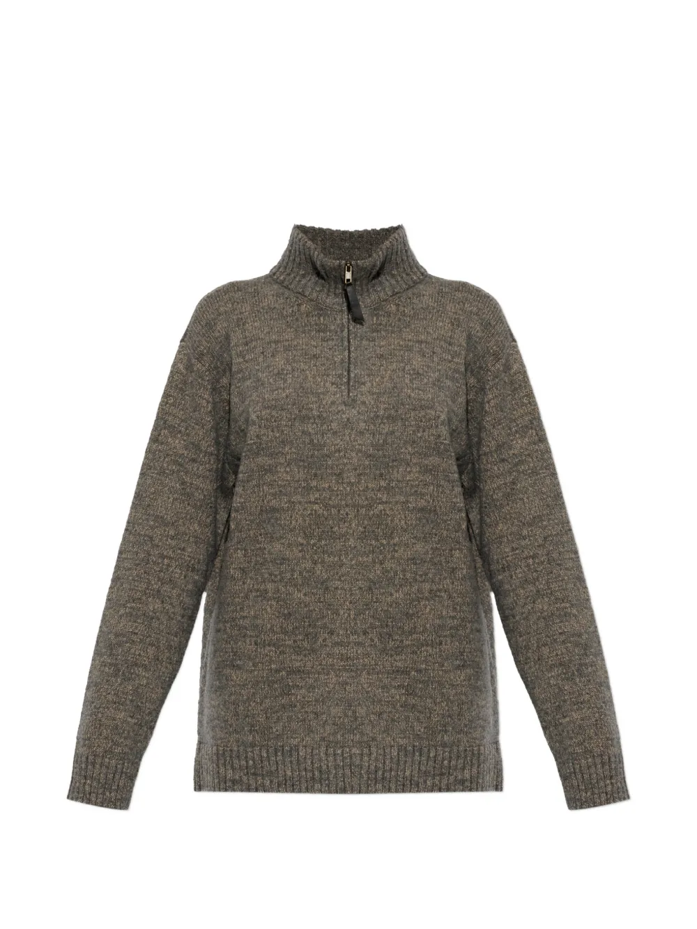 Maison Margiela quarter-zip knitted sweater - Grigio