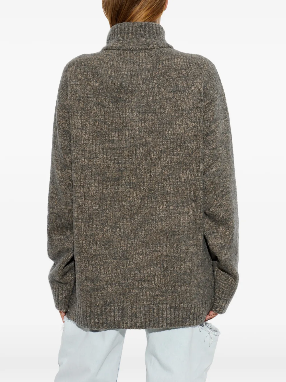 Maison Margiela Trui met opstaande kraag en rits Grijs