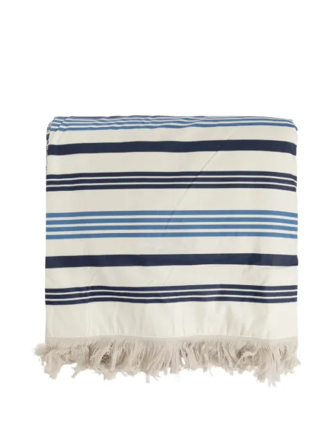 ETRO HOME striped fringed beach towel