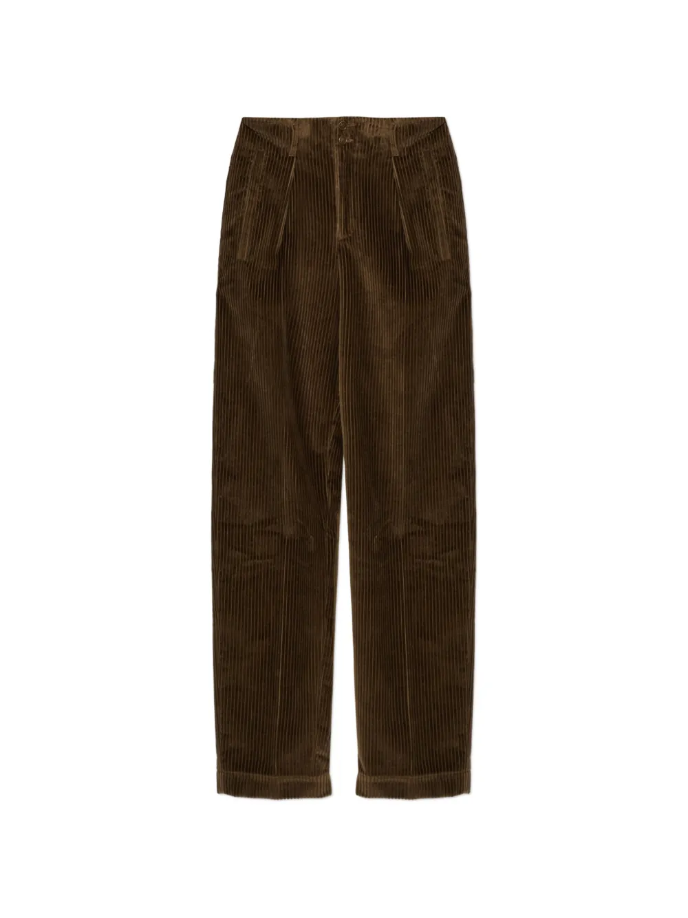 ETRO corduroy pleated trousers - Brown