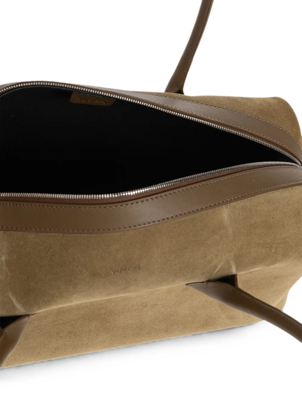Yuzefi Brioche Duffle suède schoudertas Bruin