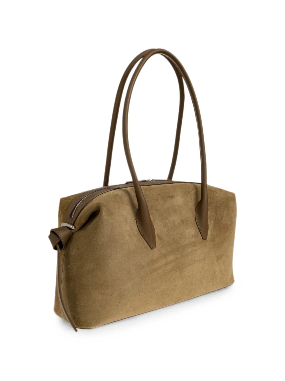 Yuzefi Brioche Duffle suède schoudertas Bruin