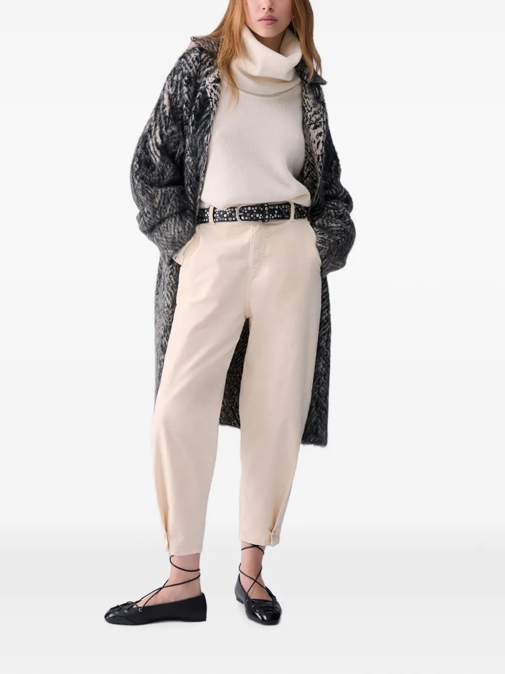 LIU JO Fluwelen boyfriend broek Beige