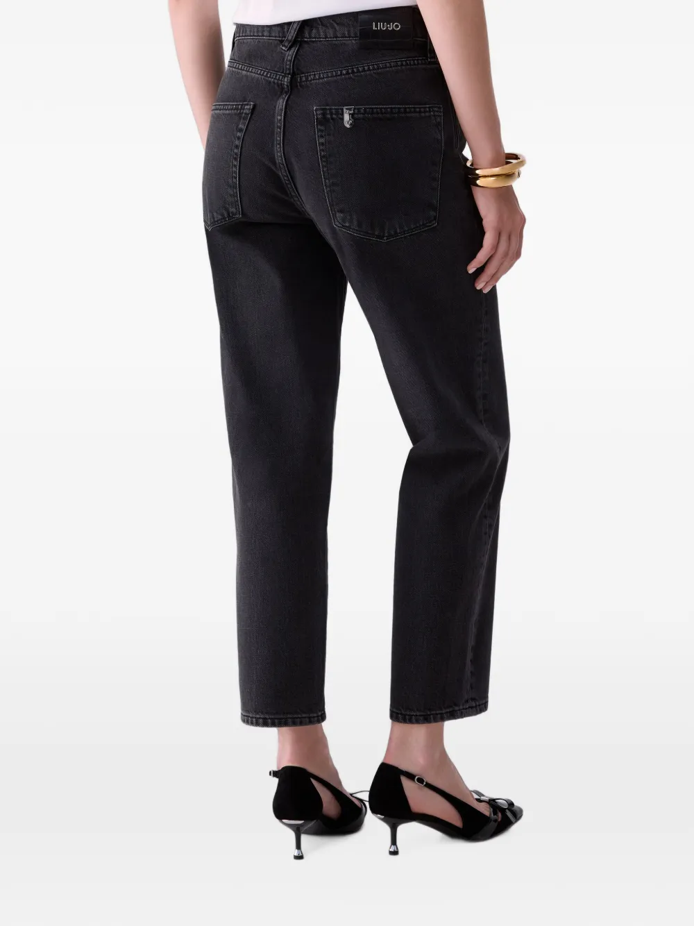 LIU JO Boyfriend jeans met scheuren Zwart