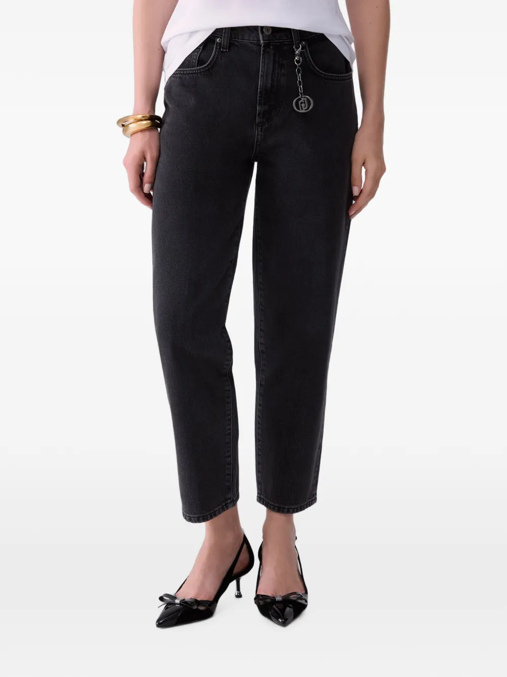 LIU JO Boyfriend jeans met scheuren Zwart