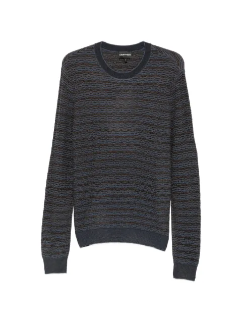 Emporio Armani textured-knit crew-neck sweater