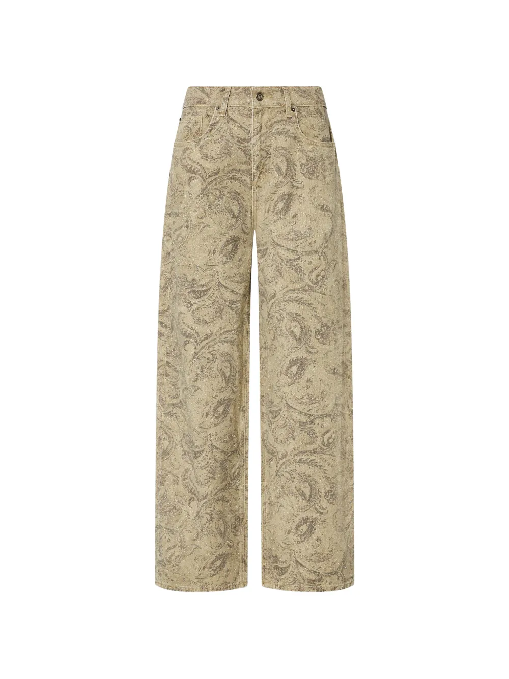 LIU JO boyfriend trousers with glitter print - Toni neutri