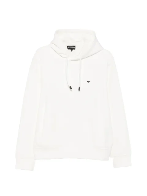 Emporio Armani logo-patch drawstring hoodie