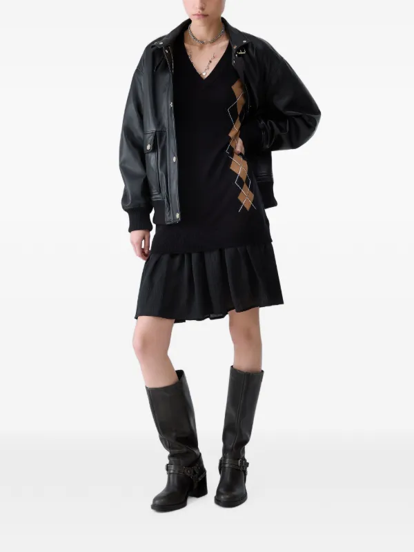 black short knitted dress LIU JO Knit | Ribbed dress