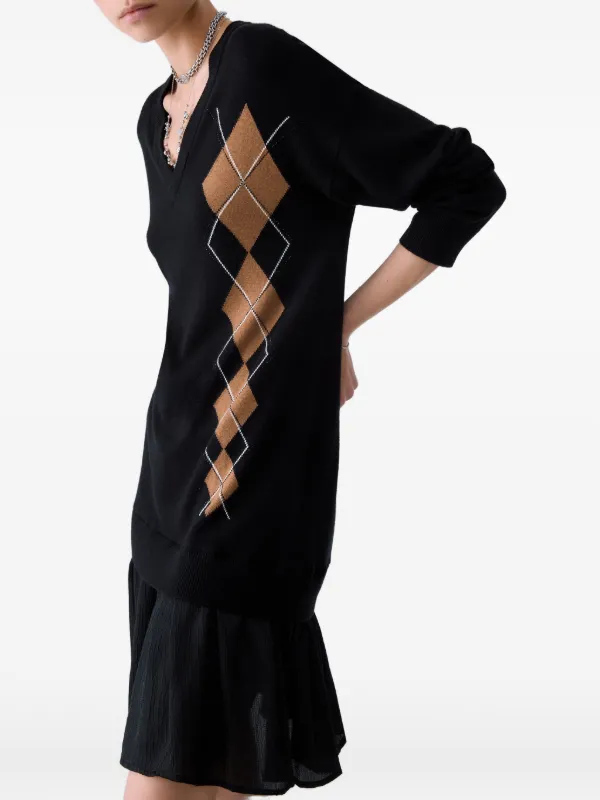 knitted dress short LIU JO Knit | Black structured suits and statement