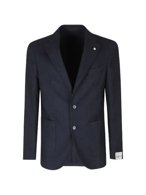 l.b.m. herringbone-pattern single-breasted blazer