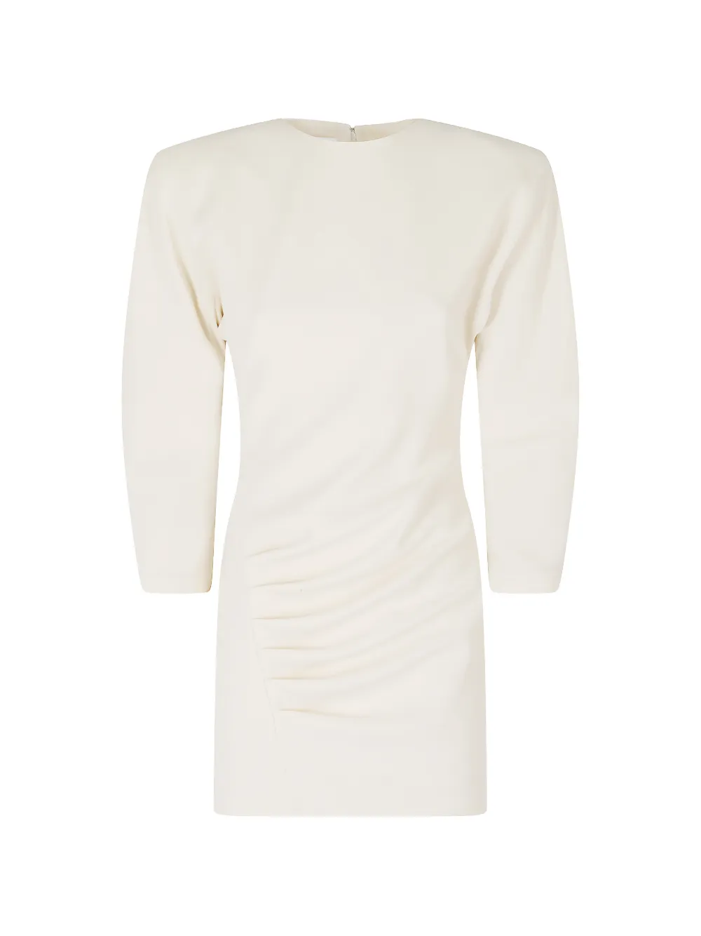 THE ANDAMANE ruched shoulder-pad mini dress - Toni neutri