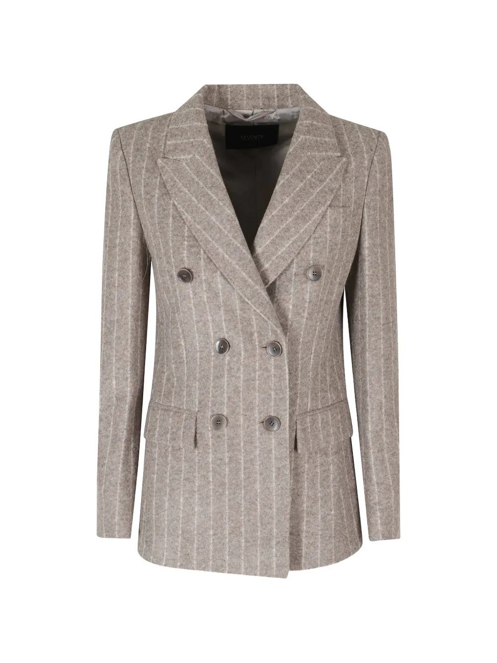 Seventy pinstripe double-breasted blazer - Braun