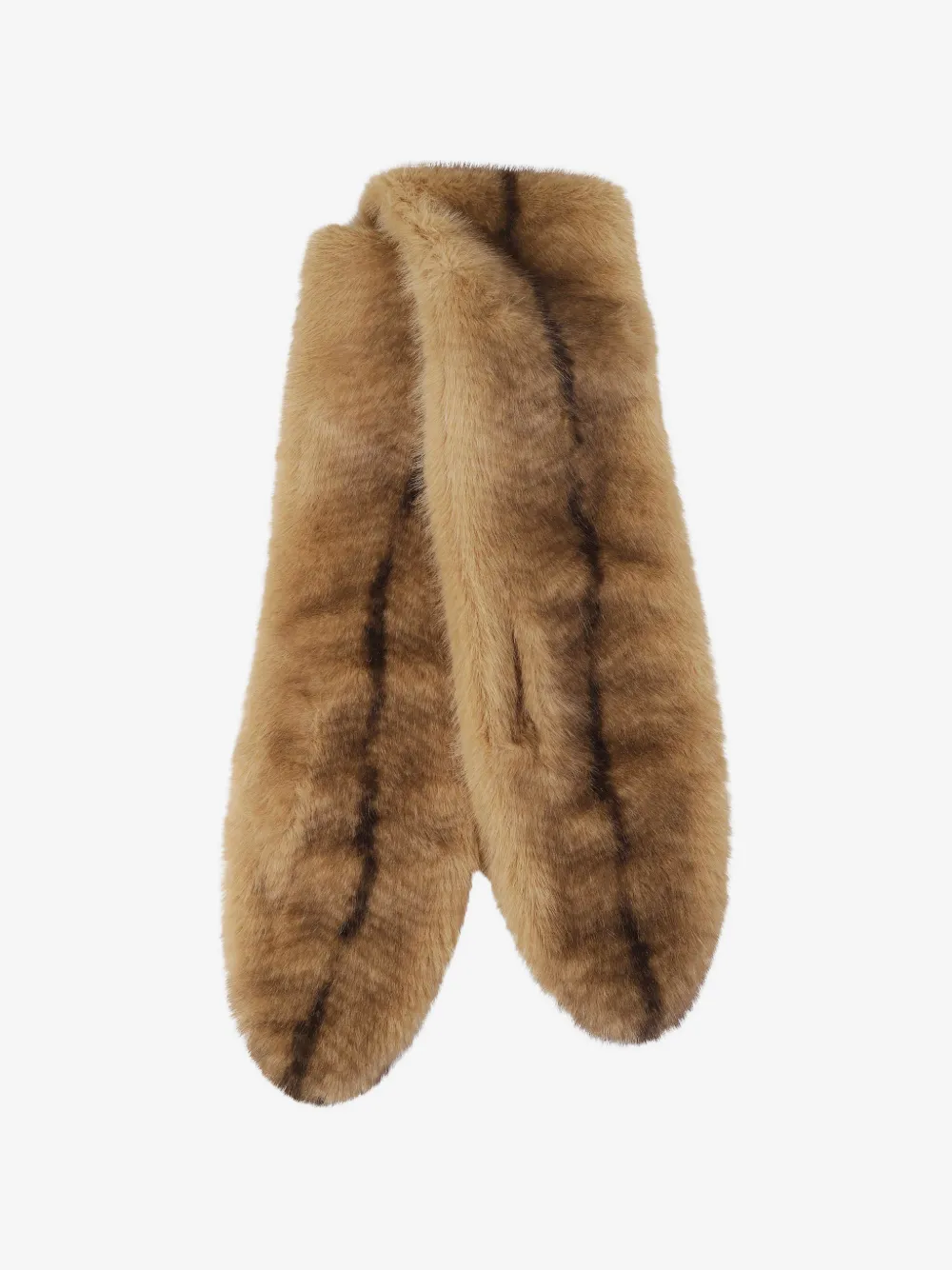 faux-fur striped scarf