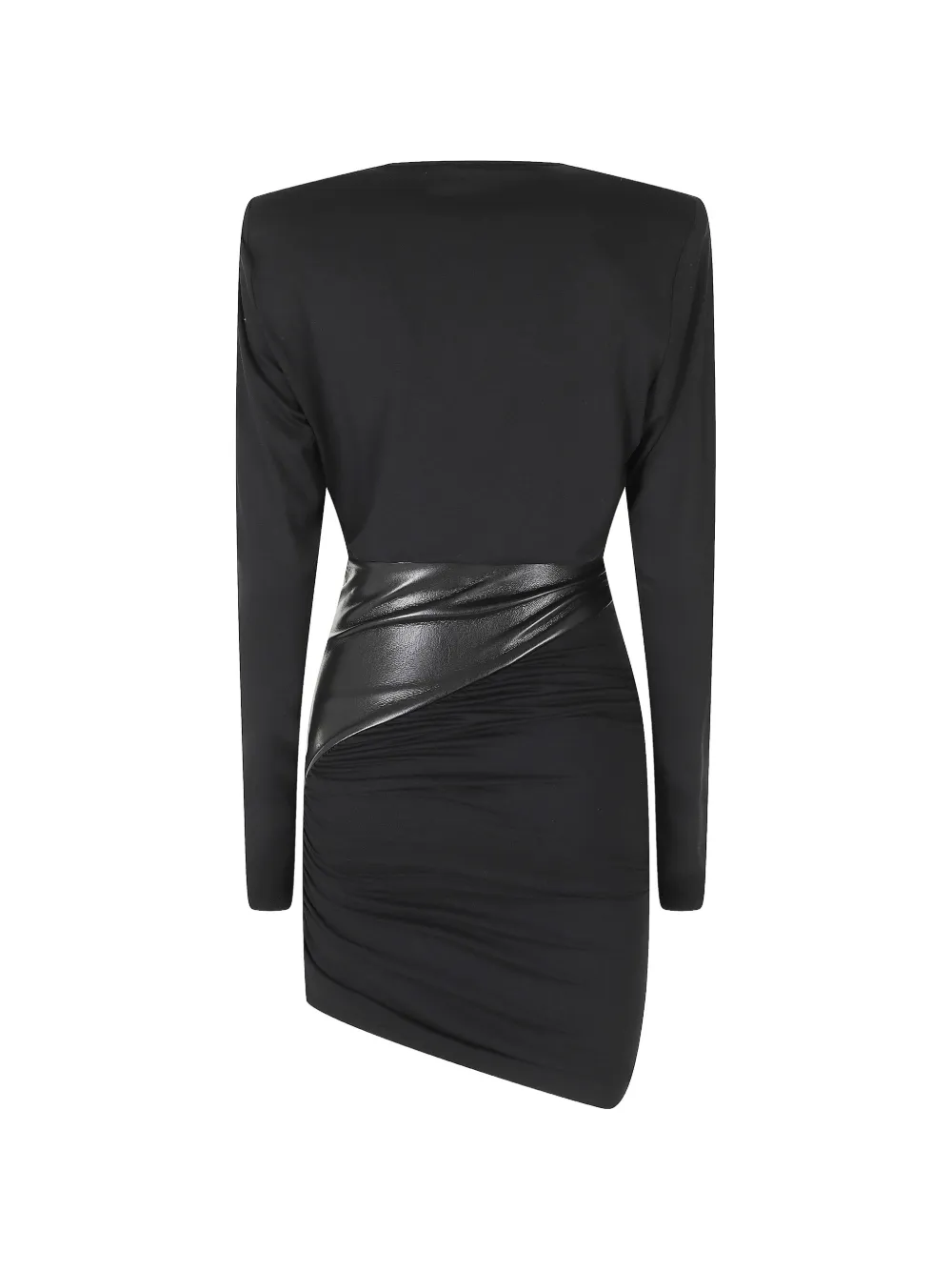 THE ANDAMANE Ursula mini-jurk met ruches Zwart