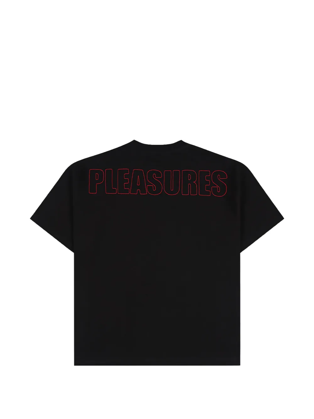Pleasures T-shirt met logoprint Zwart