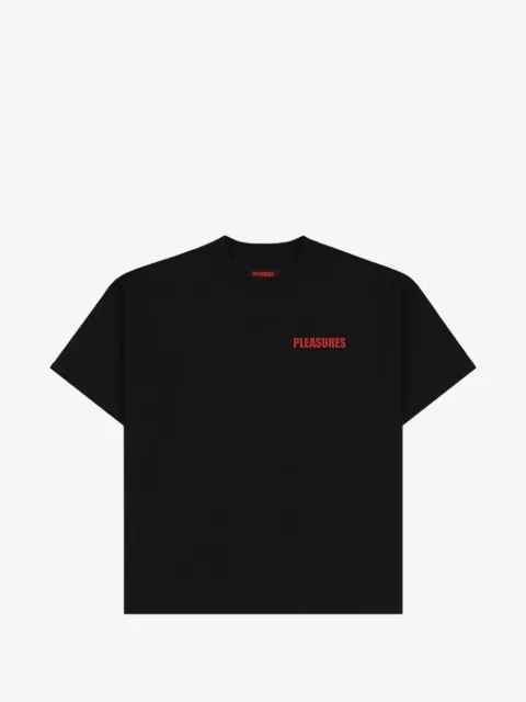 Pleasures playera con logo estampado