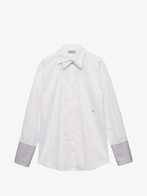 Prada scarf-detail long-sleeve shirt