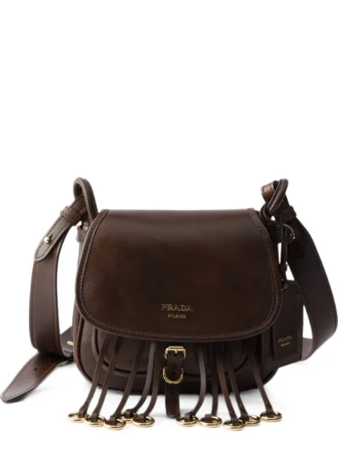 Prada Corsaire aged leather mini shoulder bag
