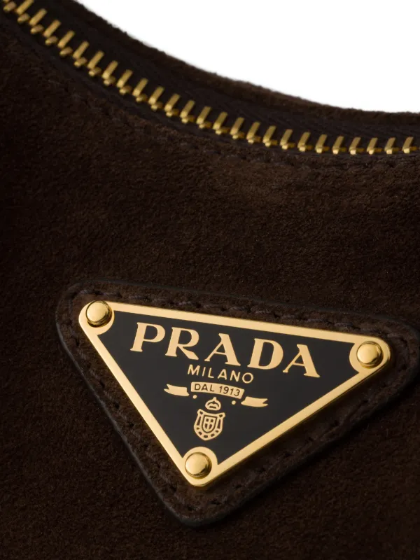 Prada スエード ショルダーバッグ | ブラウン | FARFETCH JP