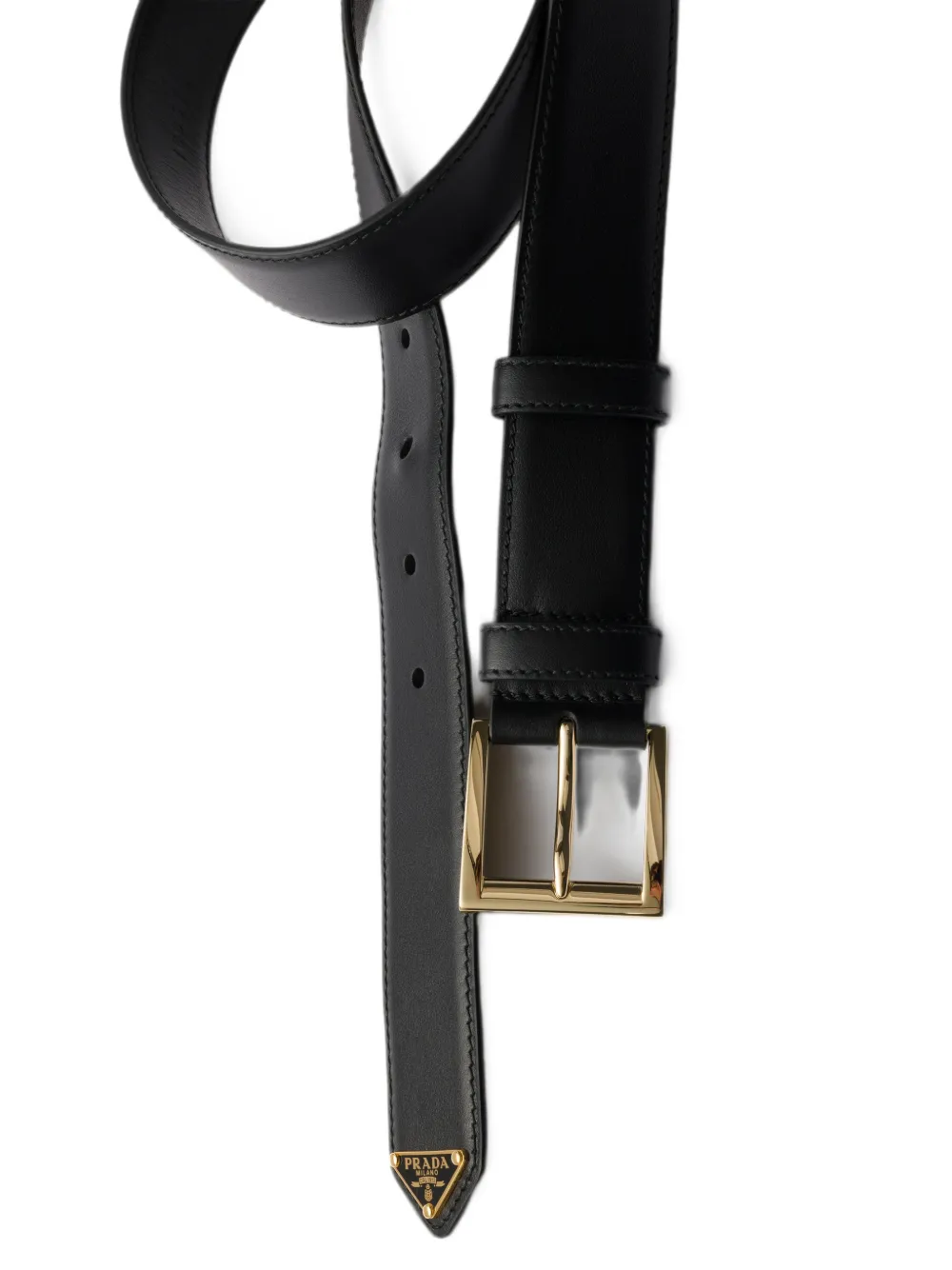 Prada Leren riem Zwart