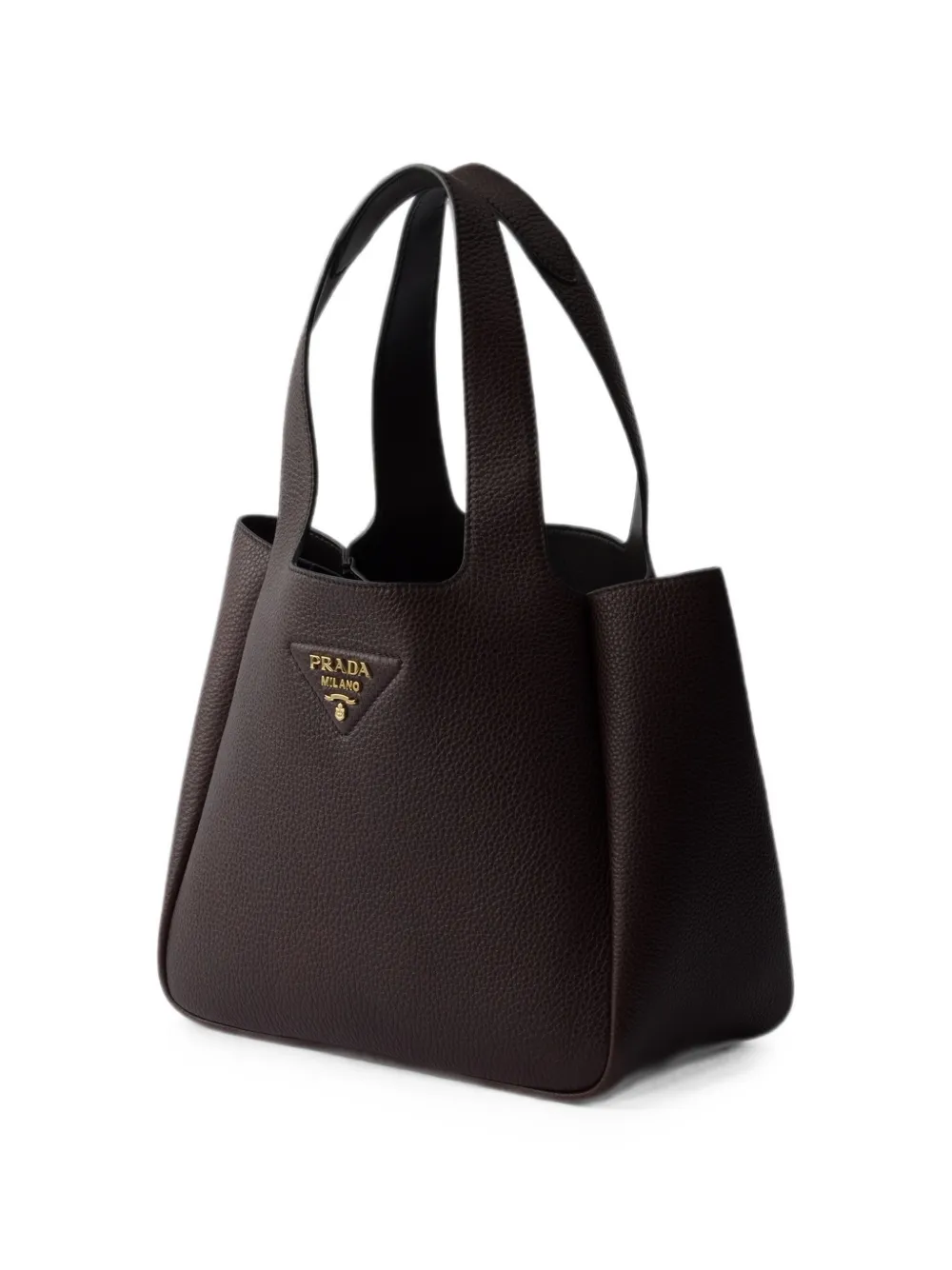 Prada Liaison kleine leren shopper Bruin