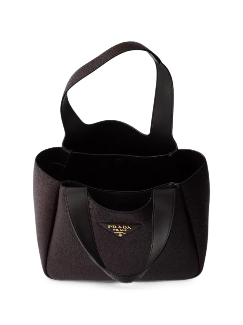 Prada Liaison kleine leren shopper Bruin