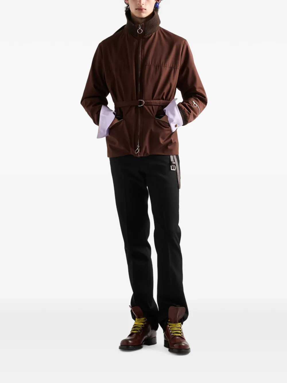 Prada Jas van technische stof Bruin