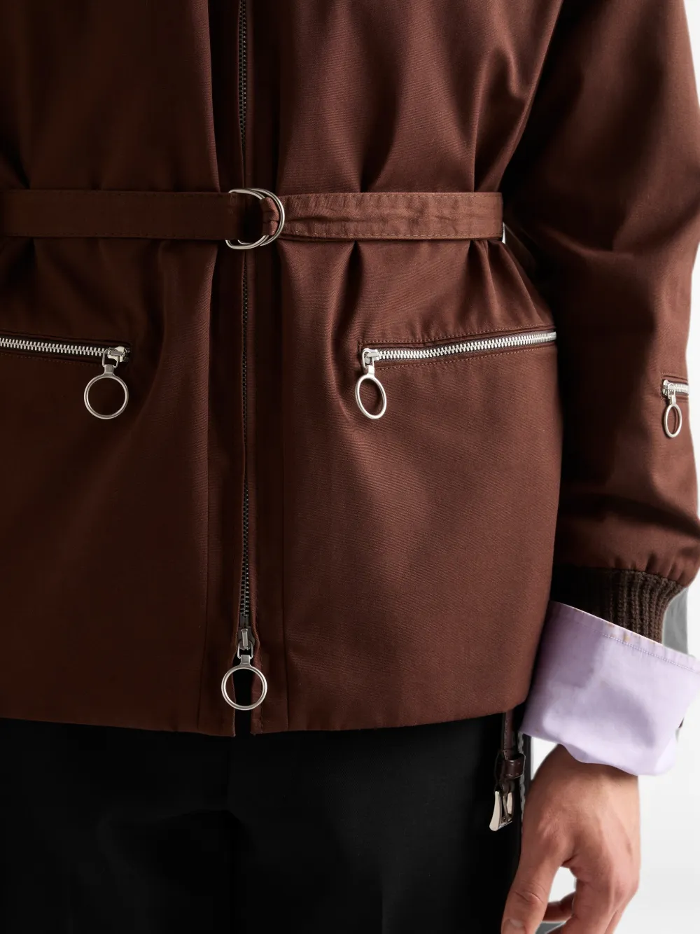 Prada Jas van technische stof Bruin