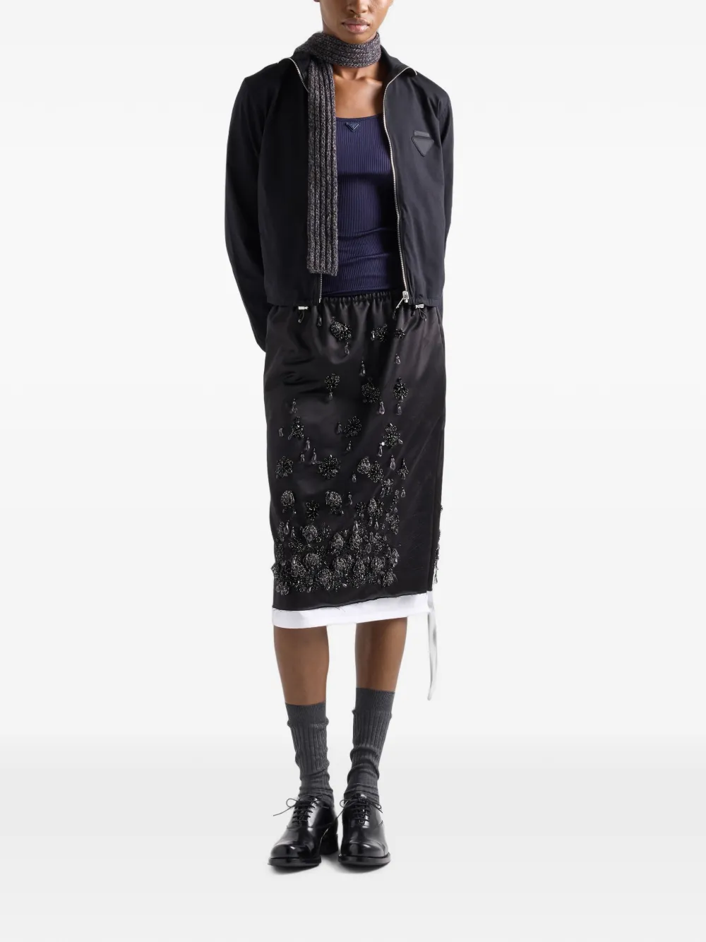 Prada Jack met logoplakkaat Zwart
