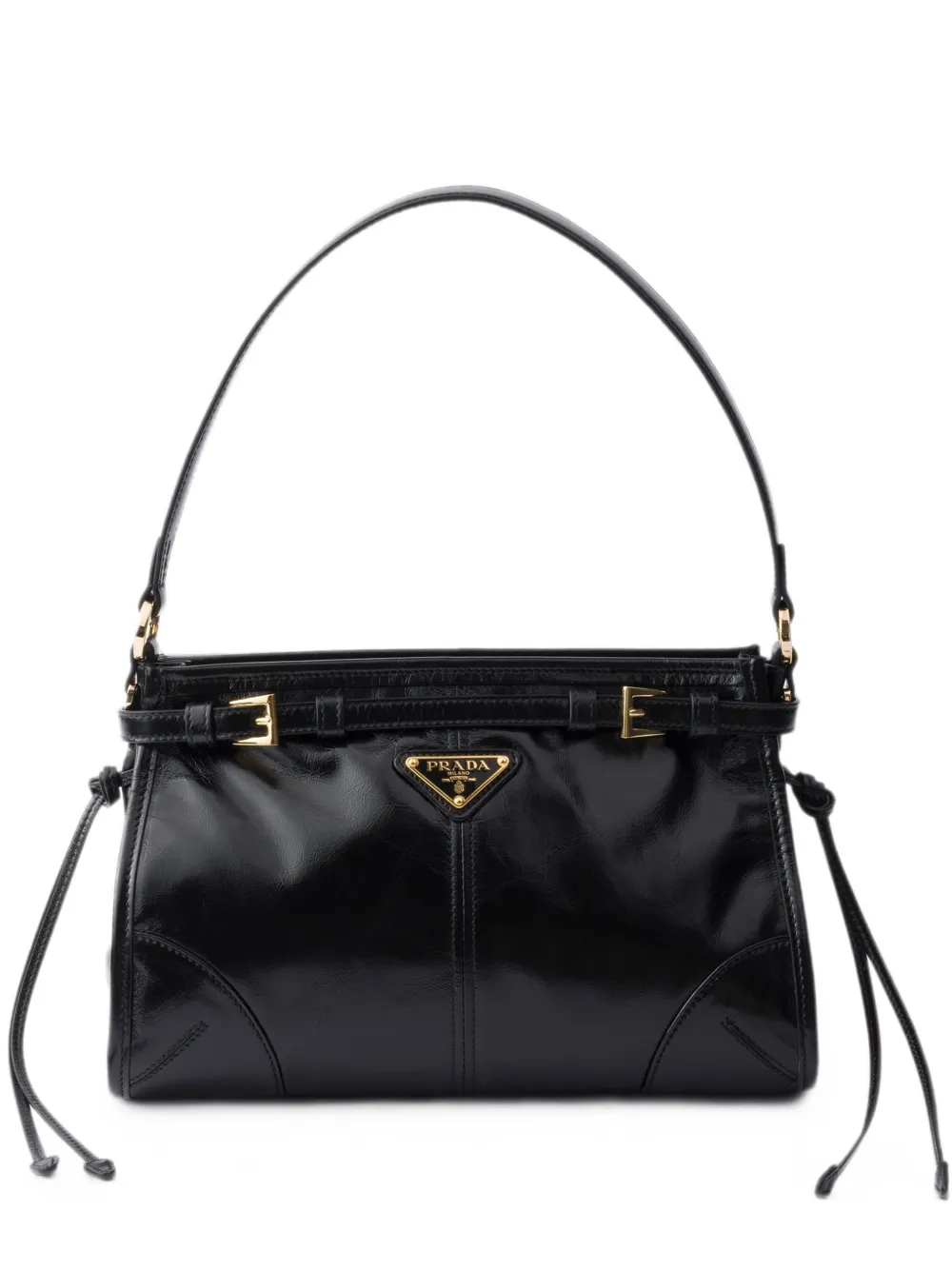 Prada Bonnie small leather handbag - Black