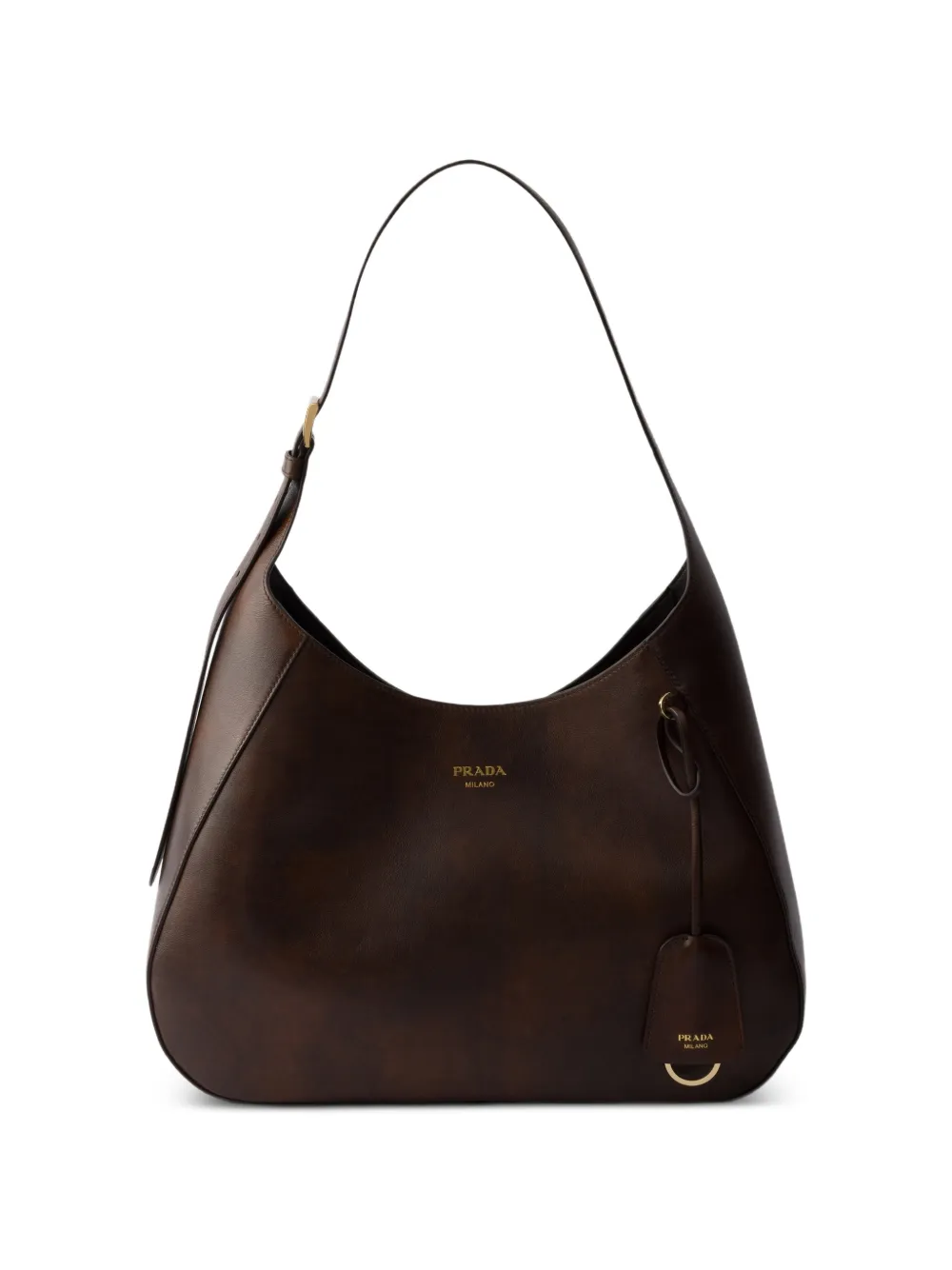 Prada Boogie large leather bag - Marrone