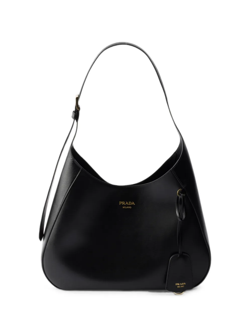 Prada Boogie medium leather bag - Black