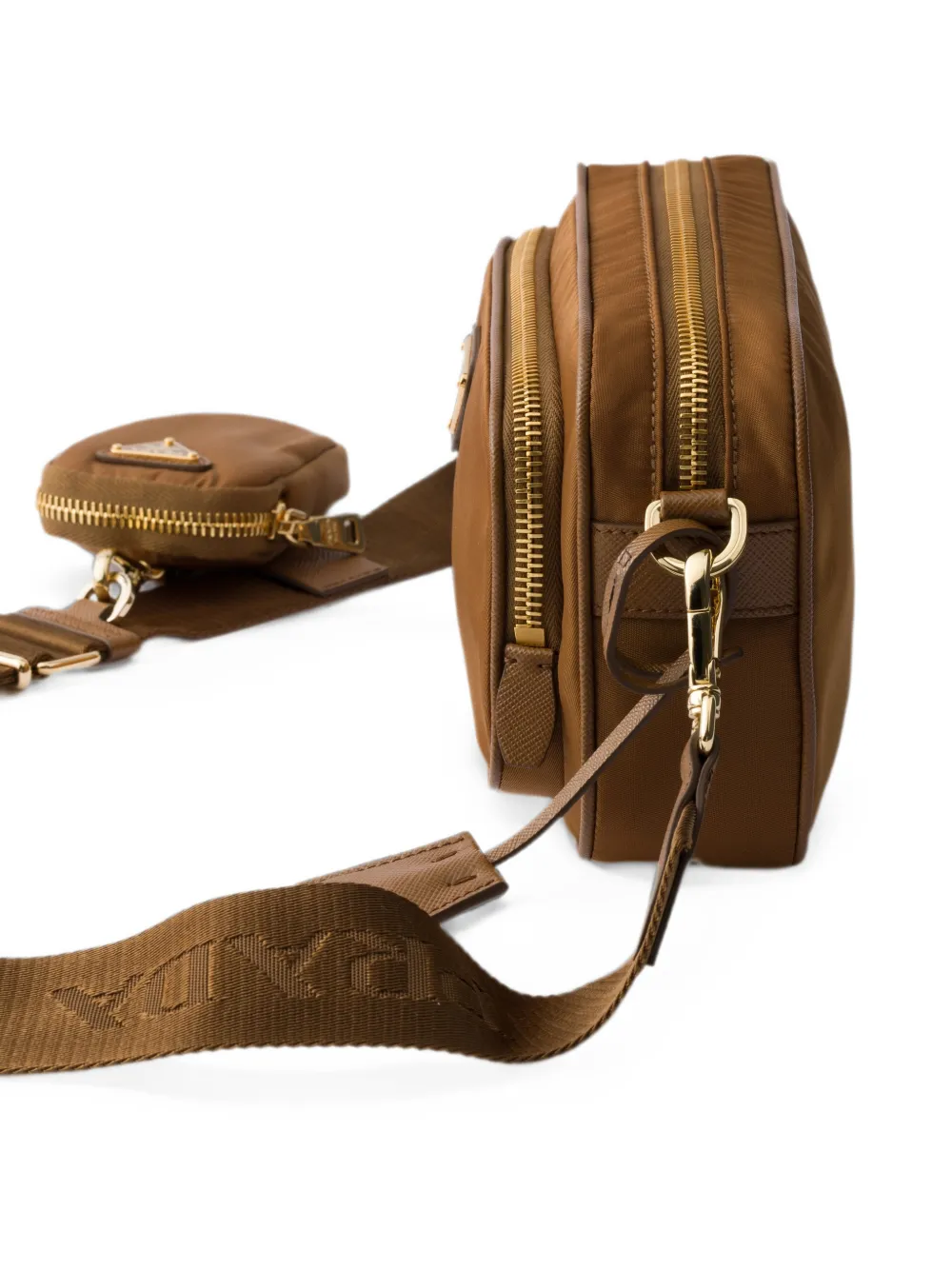 Prada Re-Nylon mini-schoudertas Bruin