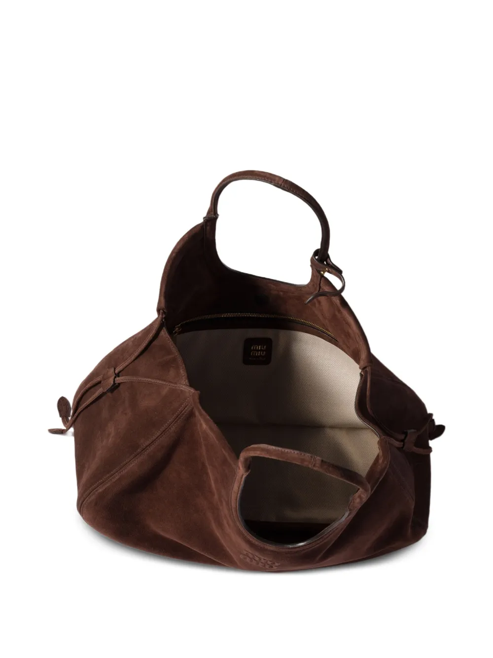Miu Ivy suède shopper Bruin