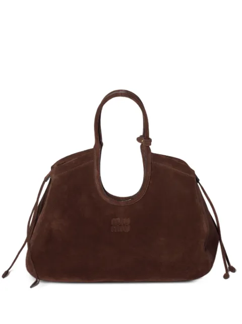 Miu Miu Ivy suede tote bag