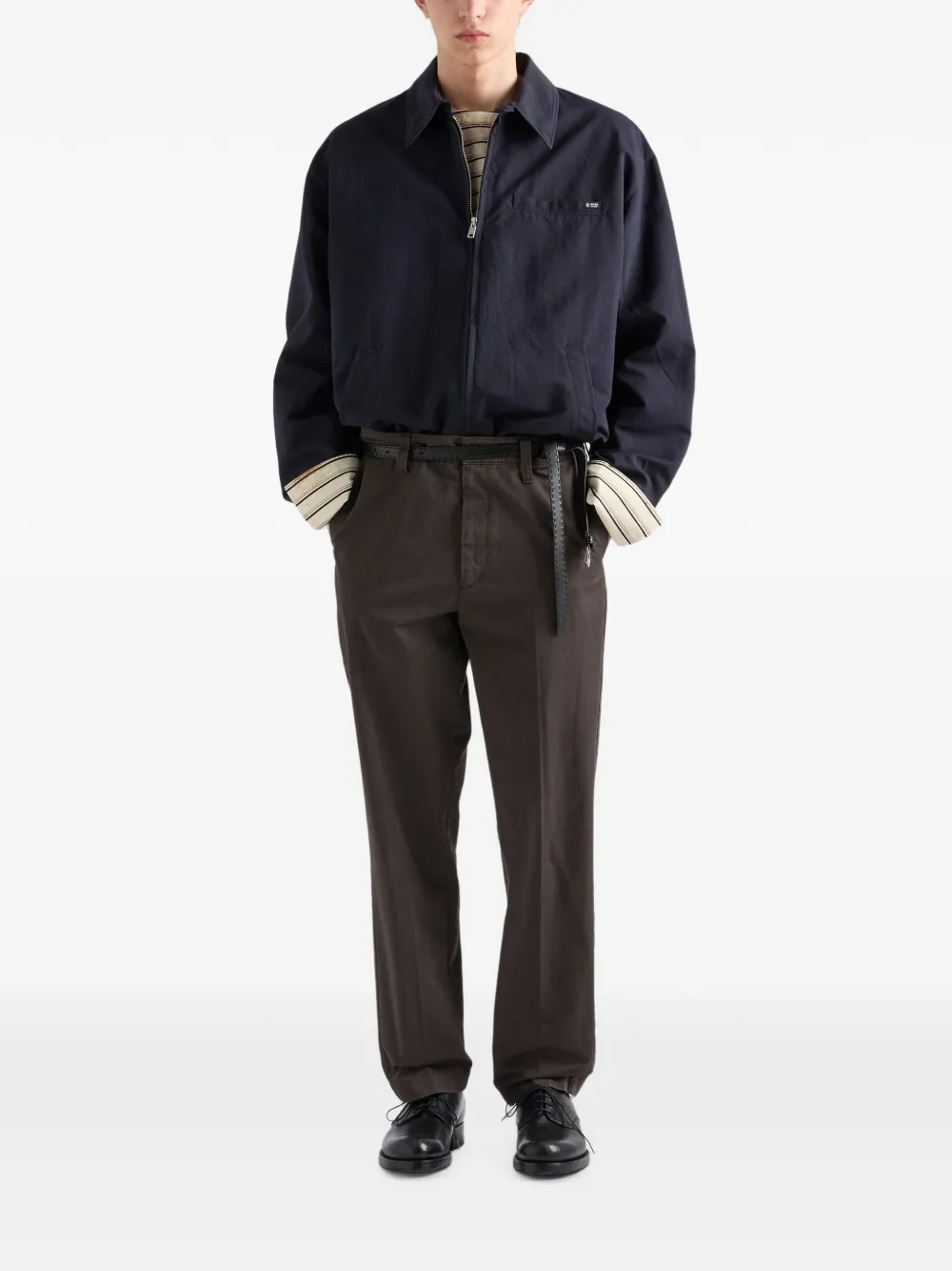 Prada Katoenen geverfde broek Bruin