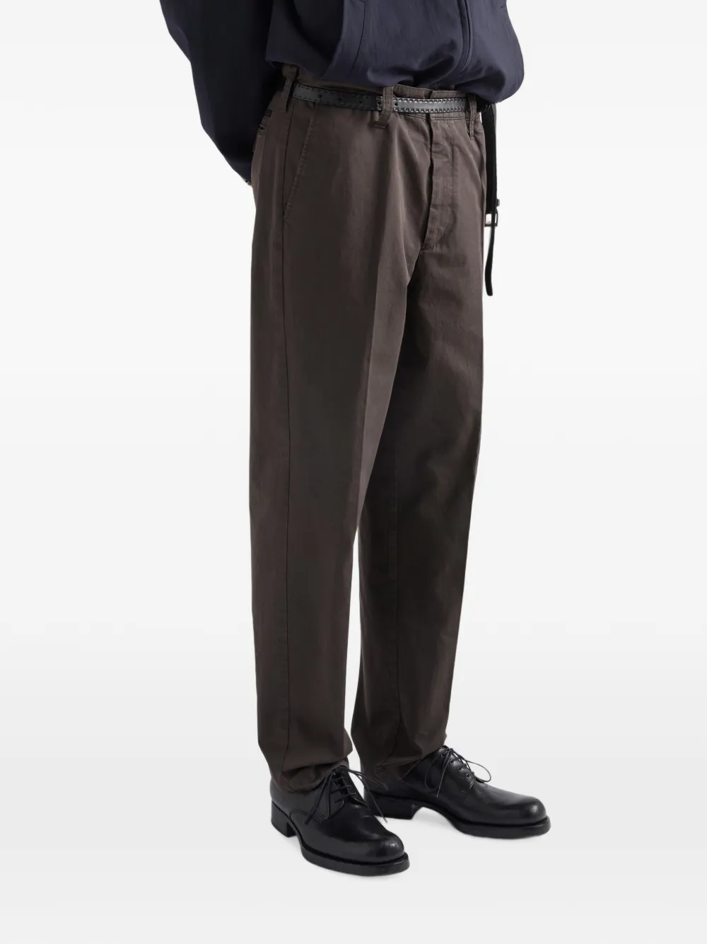 Prada Katoenen geverfde broek Bruin