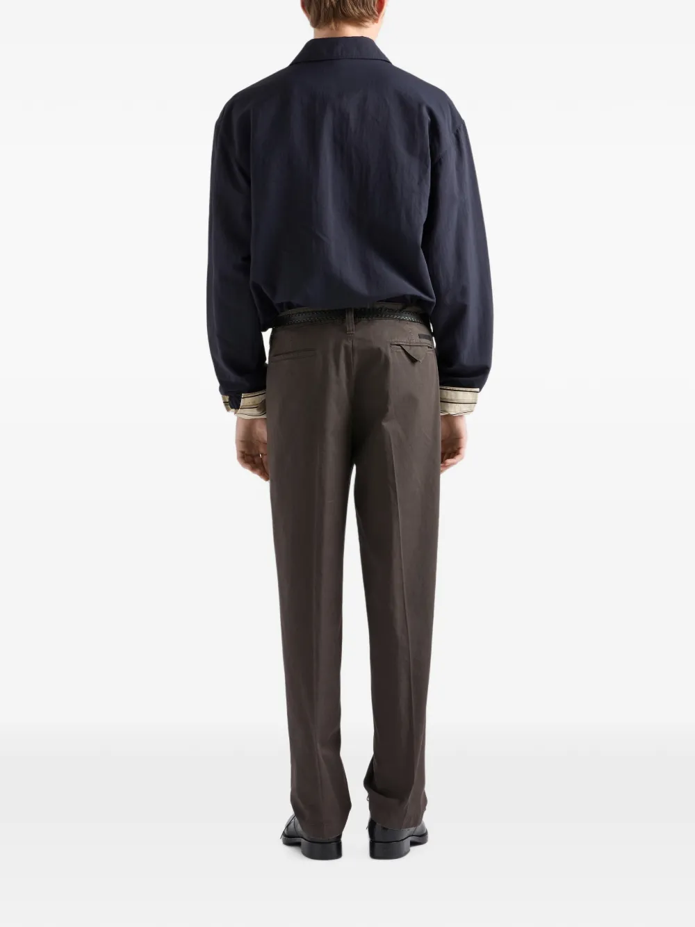 Prada Katoenen geverfde broek Bruin