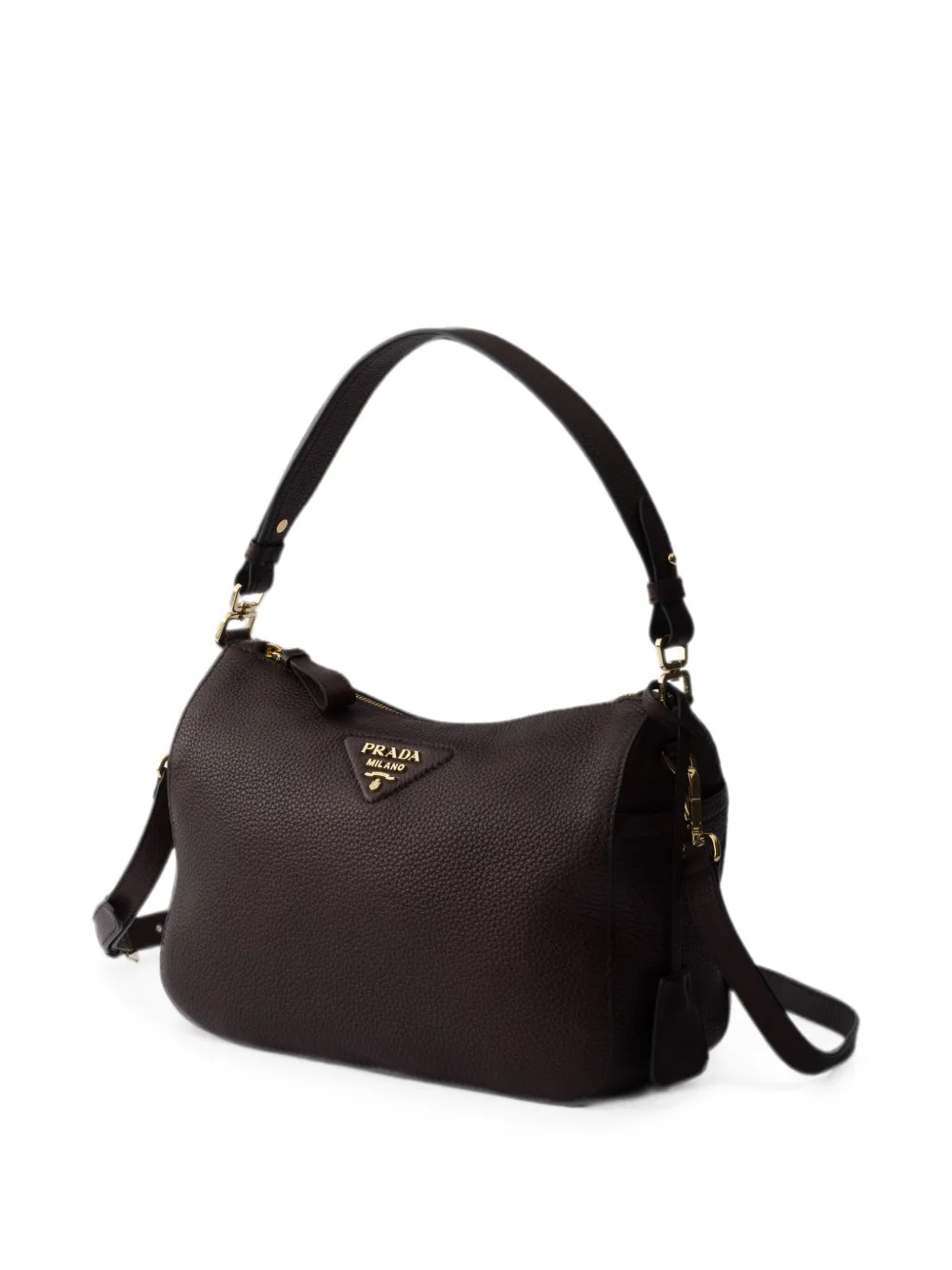 Prada Leren schoudertas Bruin