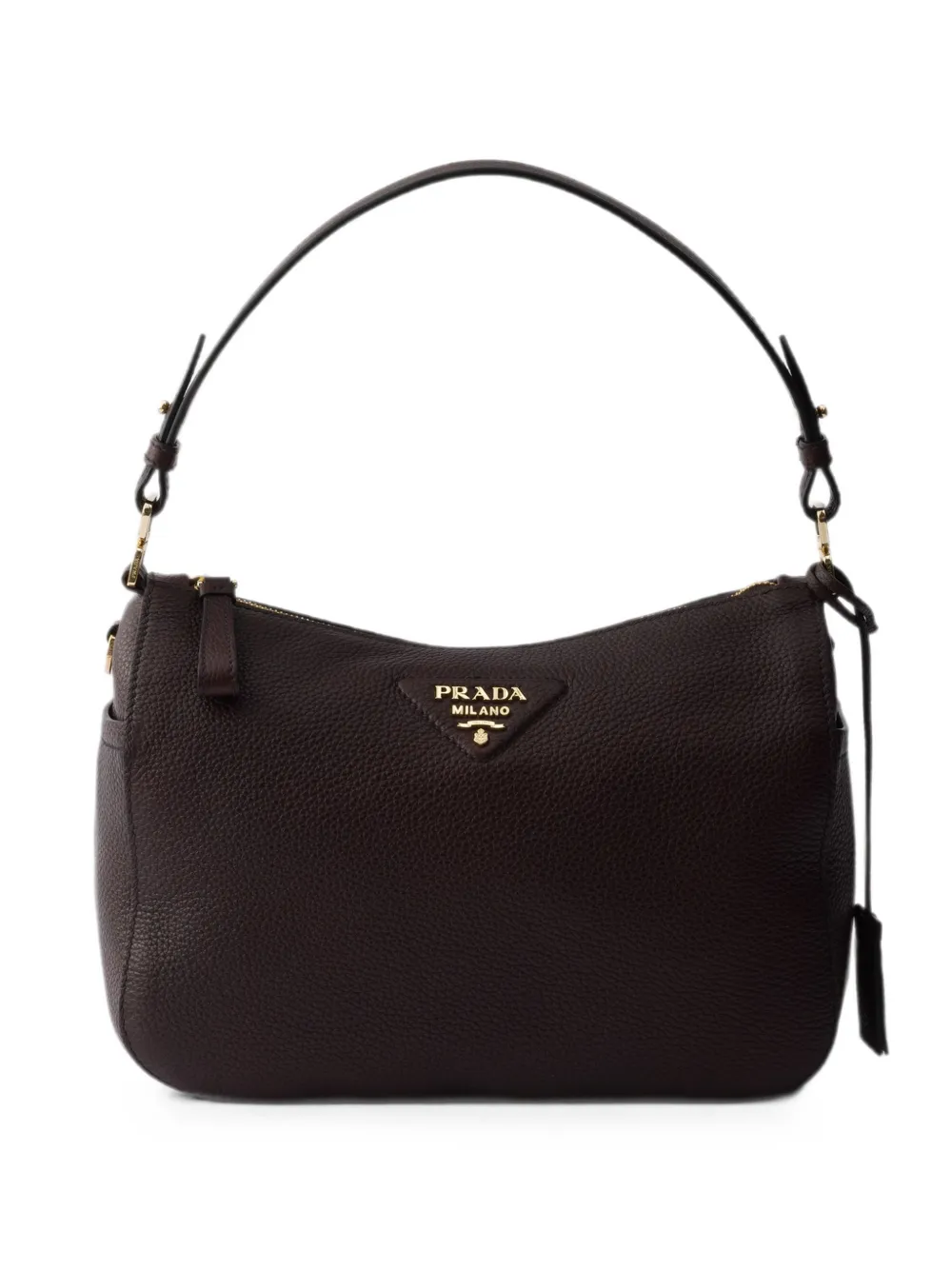 Prada medium leather shoulder bag - Braun