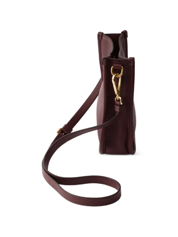 Prada レザー ショルダーバッグ | レッド | FARFETCH JP