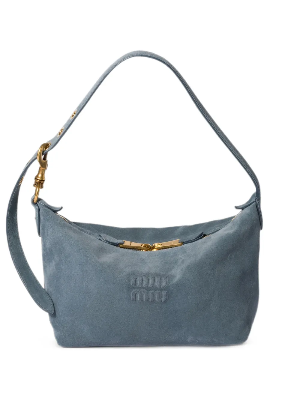 Miu Miu Borsa Spirit in pelle scamosciata - Blu
